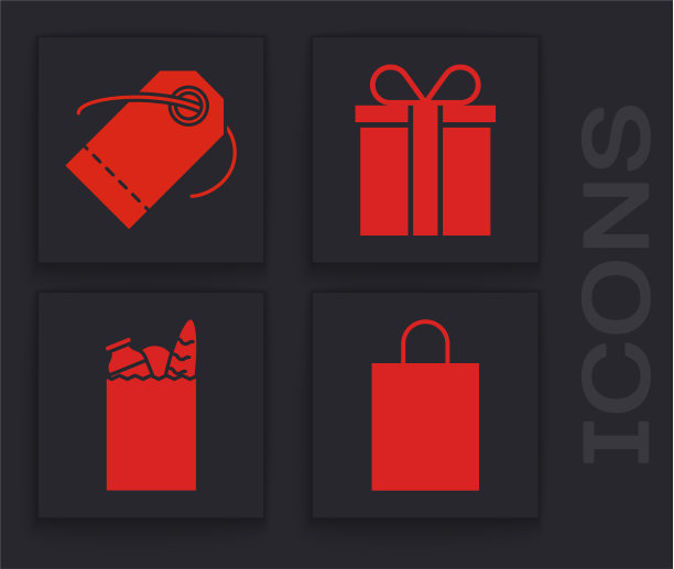 设定纸质购物袋空白标签模板价格图片下载