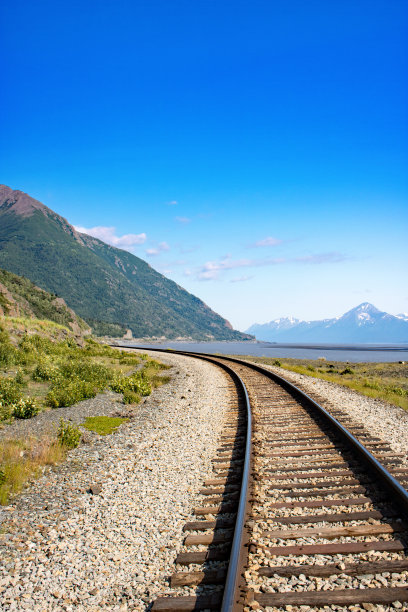 Turnagain臂的铁路轨道图片下载