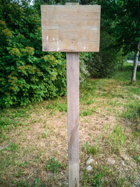 阳光明媚的一天，花园中的木框架图片下载