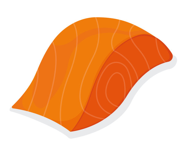 片鱼金枪鱼鲑鱼，新鲜的米诺鱼牛排里脊孤立在白色，卡通矢量插图。健康脂肪海鲜的东西图标，超级3食物。图片下载