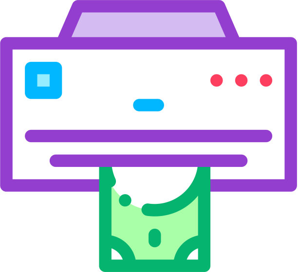 货币发行打印机图标轮廓图片下载