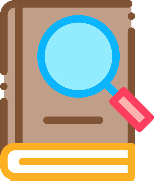 书籍搜索研究图标大纲图片下载