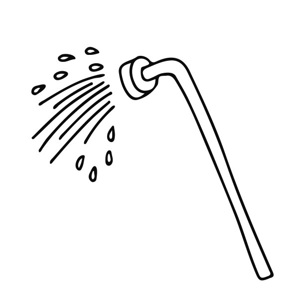 花园软管喷嘴涂鸦。图片下载