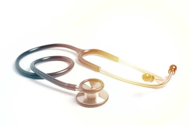 白色背景上的听诊器图片下载