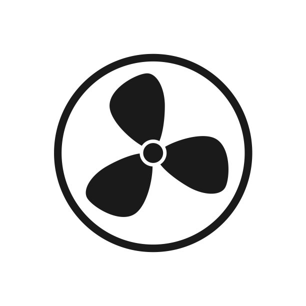 风扇图标在时尚的平面设计图片下载