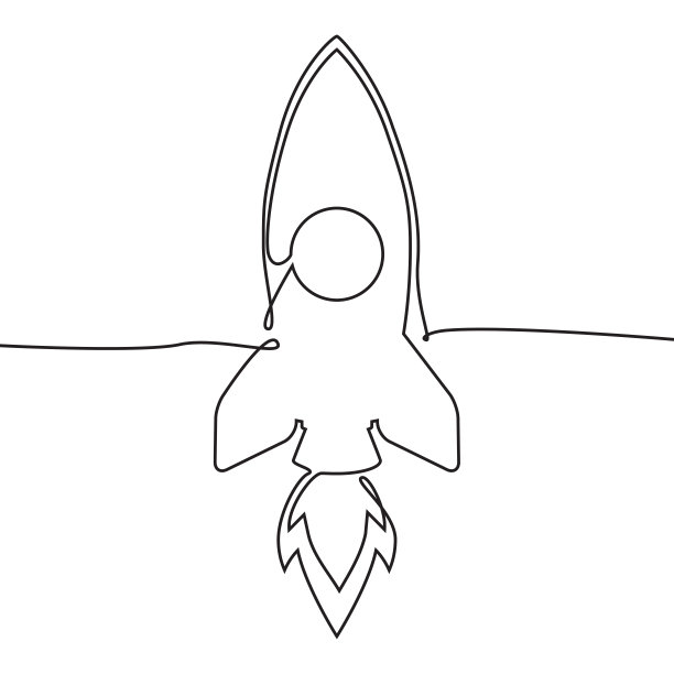 连续直线火箭飞行图标图片下载