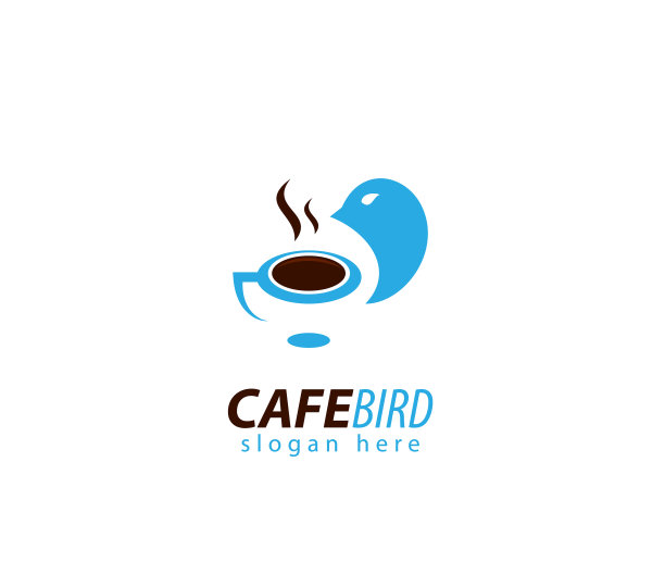 Cafe bird logo设计图片下载