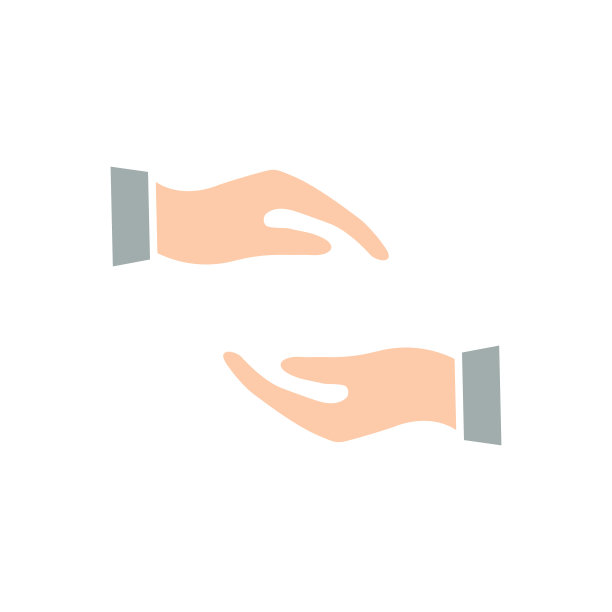 手平彩色图标。人类手臂的姿势图片下载