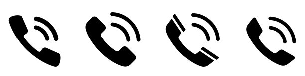 手机图标集。电话的象征。手机图标在平面风格-股票向量。图片下载