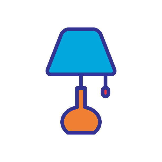 床头灯图标矢量模板图片下载