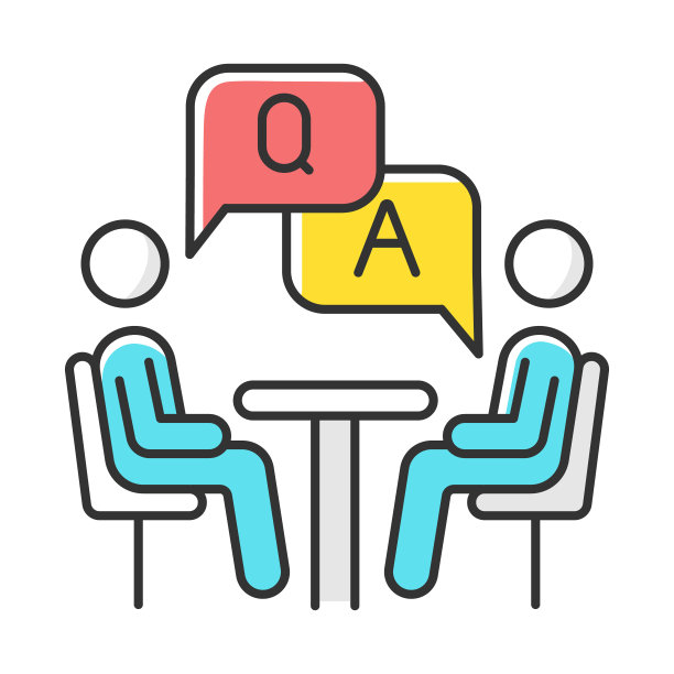 个人访谈调查颜色图标。问答调查。社会研究。消费者,客户满意度。反馈。评估。数据收集。社会学。孤立的矢量图图片下载