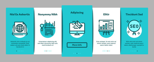 入站营销上线元素图标集向量图片下载