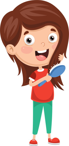 孩子在梳头图片下载