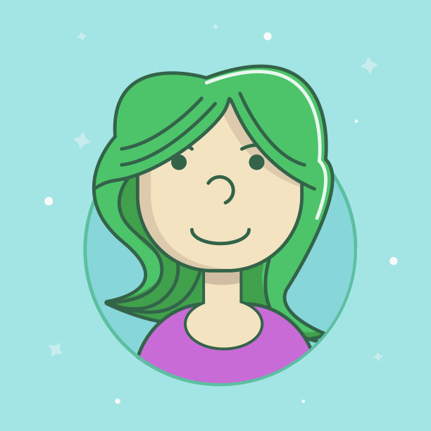 女性用户头像有吸引力的女孩脸的图标图片下载