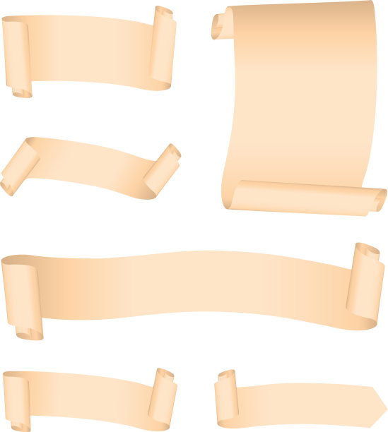 奶油色旗帜套装图片下载