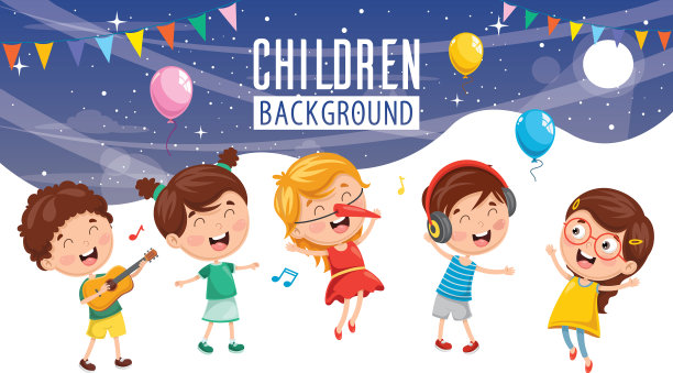 孩子们聚会背景图片下载