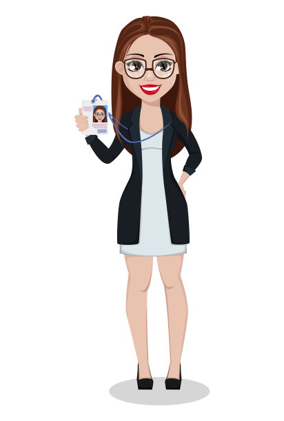 商业女性卡通人物美丽的女士图片下载