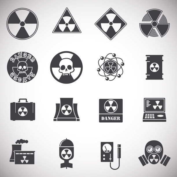 辐射相关的图标设置在背景图片下载