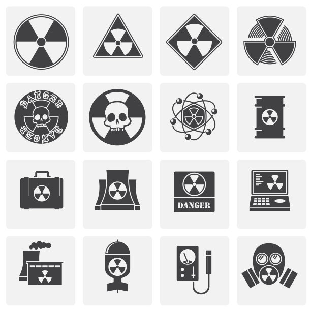辐射相关的图标设置在背景图片下载