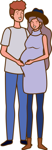 丈夫站着的孕妇图片下载