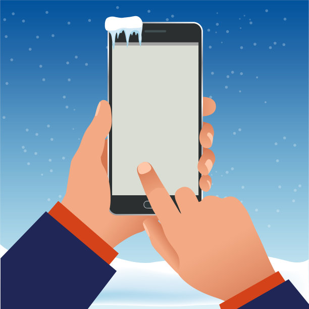 女性的手正拿着手机在外面图片下载