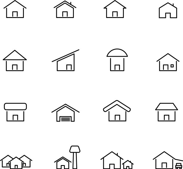 房子和家的图标设置生活建设和图片下载