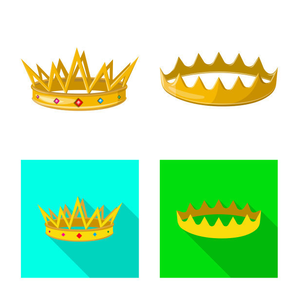 设计中世纪和贵族标志套装图片下载