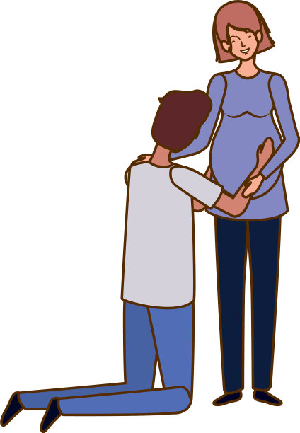 丈夫站着的孕妇图片下载