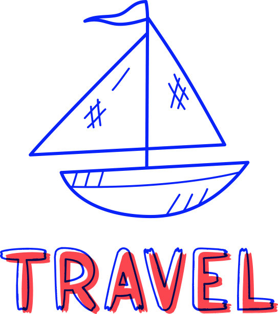 手绘船图标涂鸦风格为您图片下载