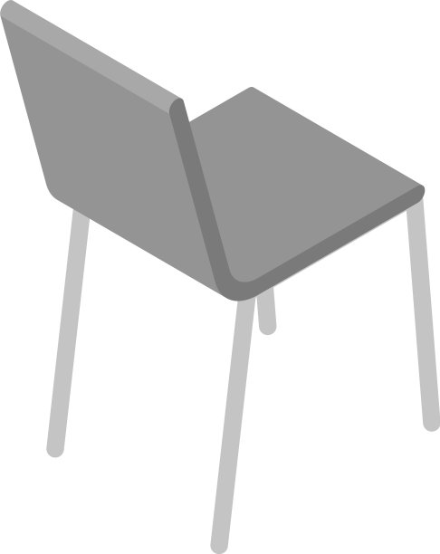 金属椅子图标等距风格图片下载