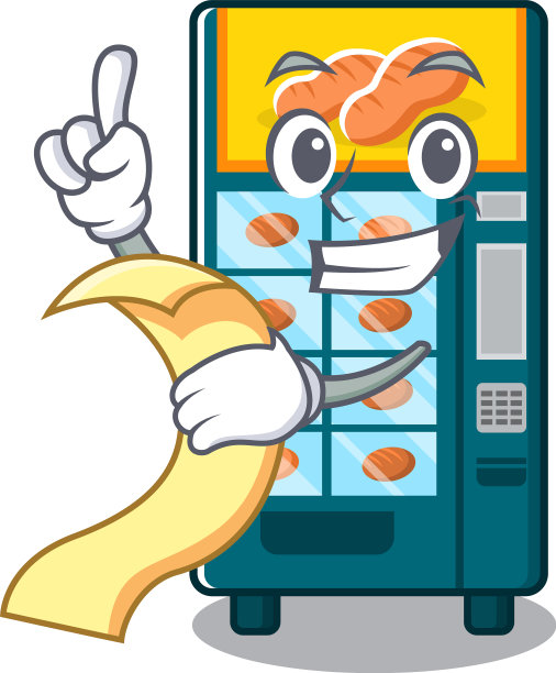 吉祥物里有菜单面包自动售货机图片下载