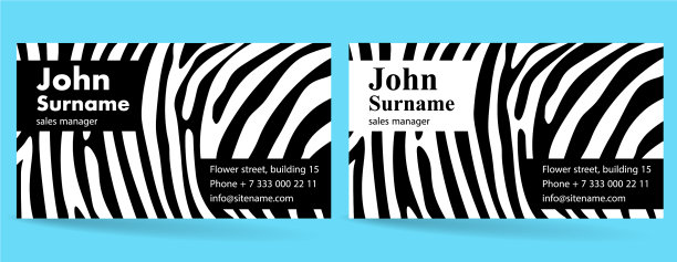 创意名片斑马纹纹理图片下载