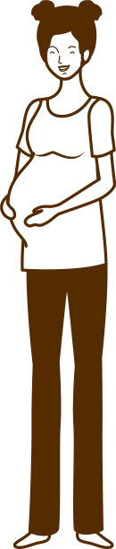 剪影女人怀孕站在白色图片下载