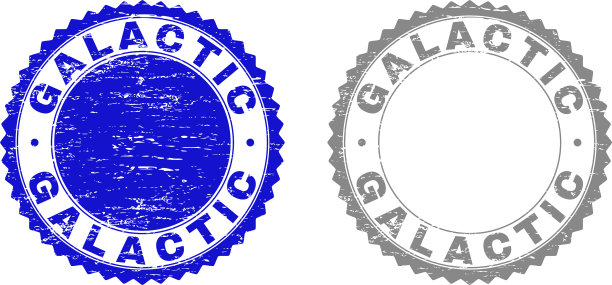 Grunge银河纹理邮票印章图片下载