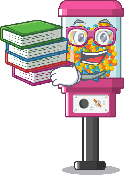 学生与书糖果自动贩卖机上图片下载