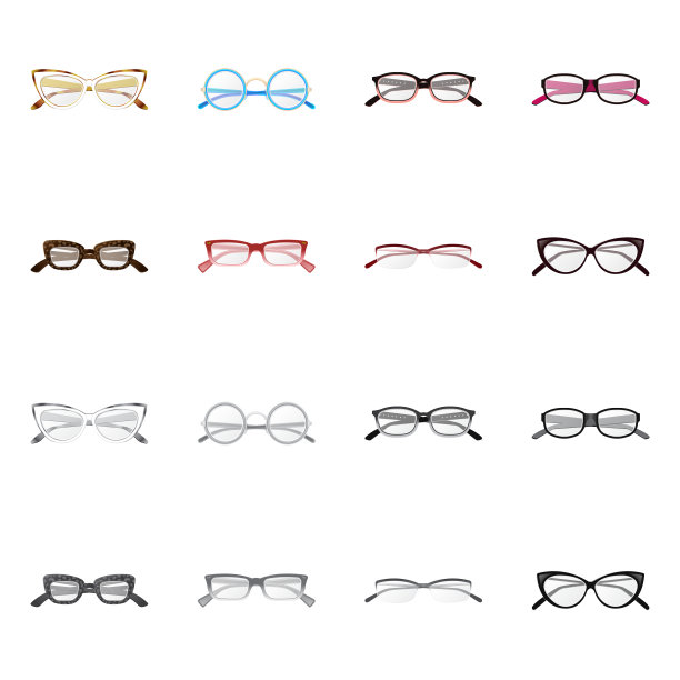 设计眼镜和框架标志图片下载