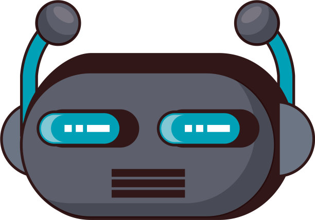 机器人滑稽人物卡通头孤立图片下载