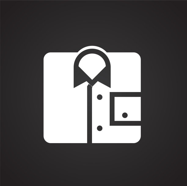 干净的衬衫图标上的白色背景图形图片下载