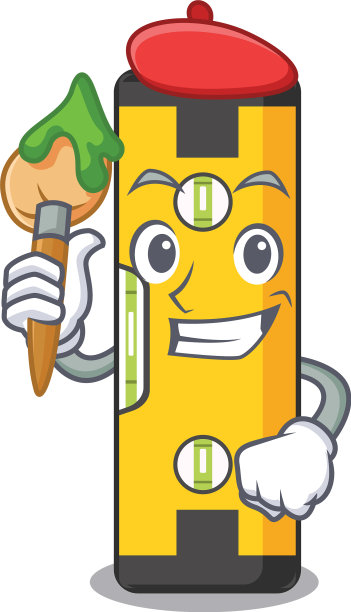 艺术家的精神水平孤立在卡通中图片下载