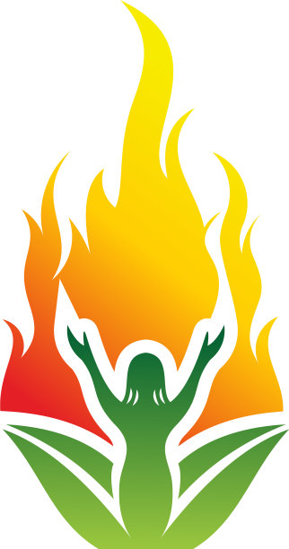 火瑜伽标志模板图片下载