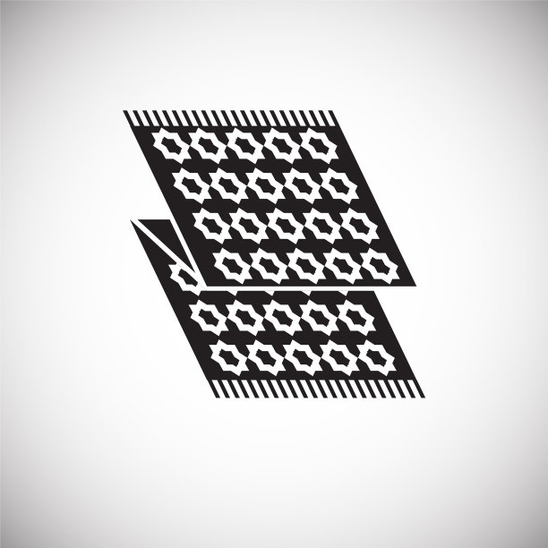 地毯清洁服务图标上的白色背景图片下载