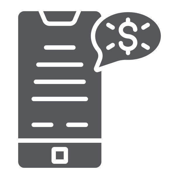手机支付Glyph图标金融移动支付图片下载