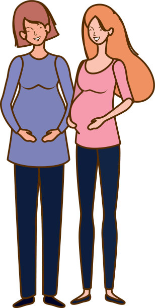 美丽的女人怀孕站在白色图片下载