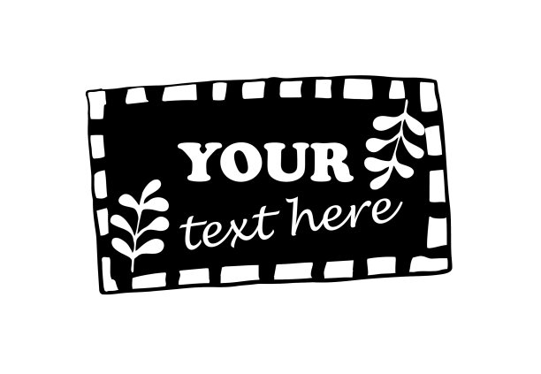 标签与花卉设计标签与样本文本图片下载