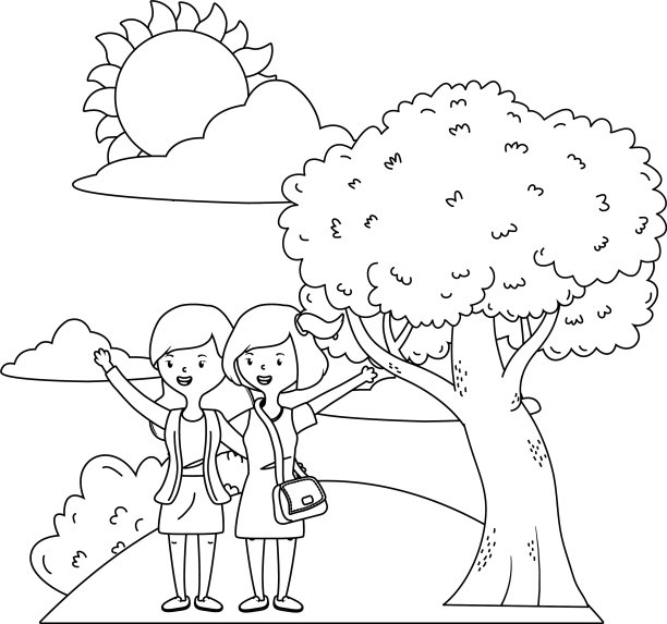 少女朋友设计图片下载