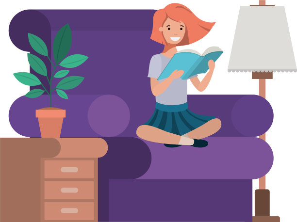 客厅里的年轻女人的化身图片下载