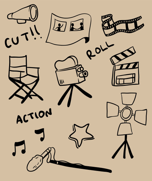 电影制作素材手绘图形集图片下载
