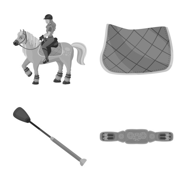 孤立对象赛跑和马标志集图片下载