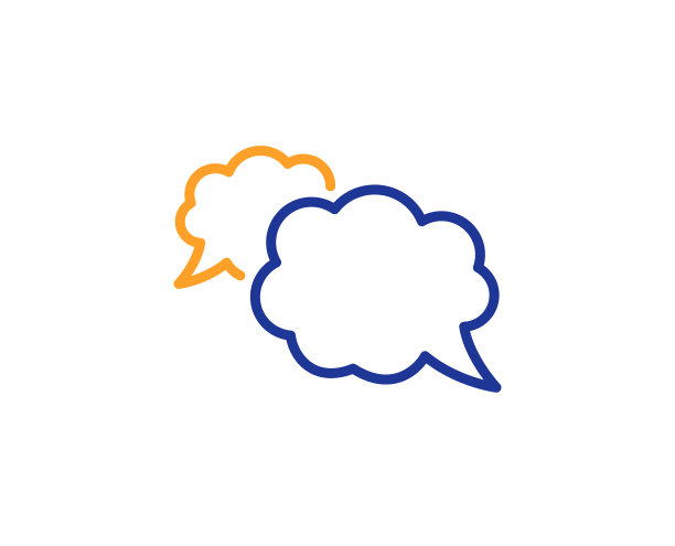 信使线图标，喜剧演讲气泡标志图片下载