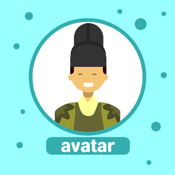 亚洲女人头像图标蒙古女性在图片下载